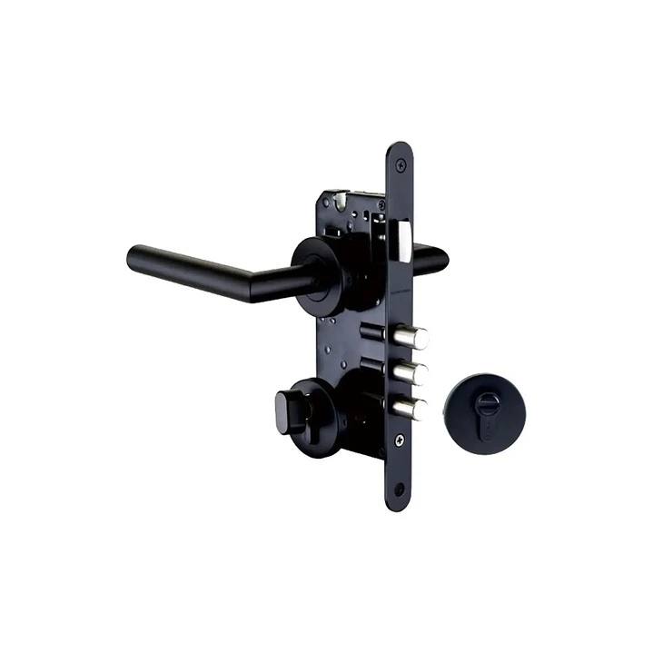 Cerradura de Embutir Baño Negra Fixser 1