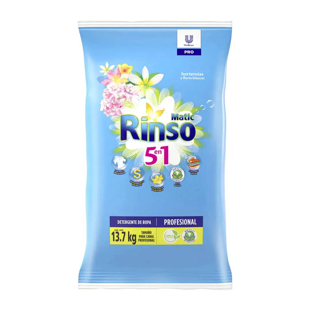 Detergente en polvo 5 en 1 13.7 kg Matic Rinso 1
