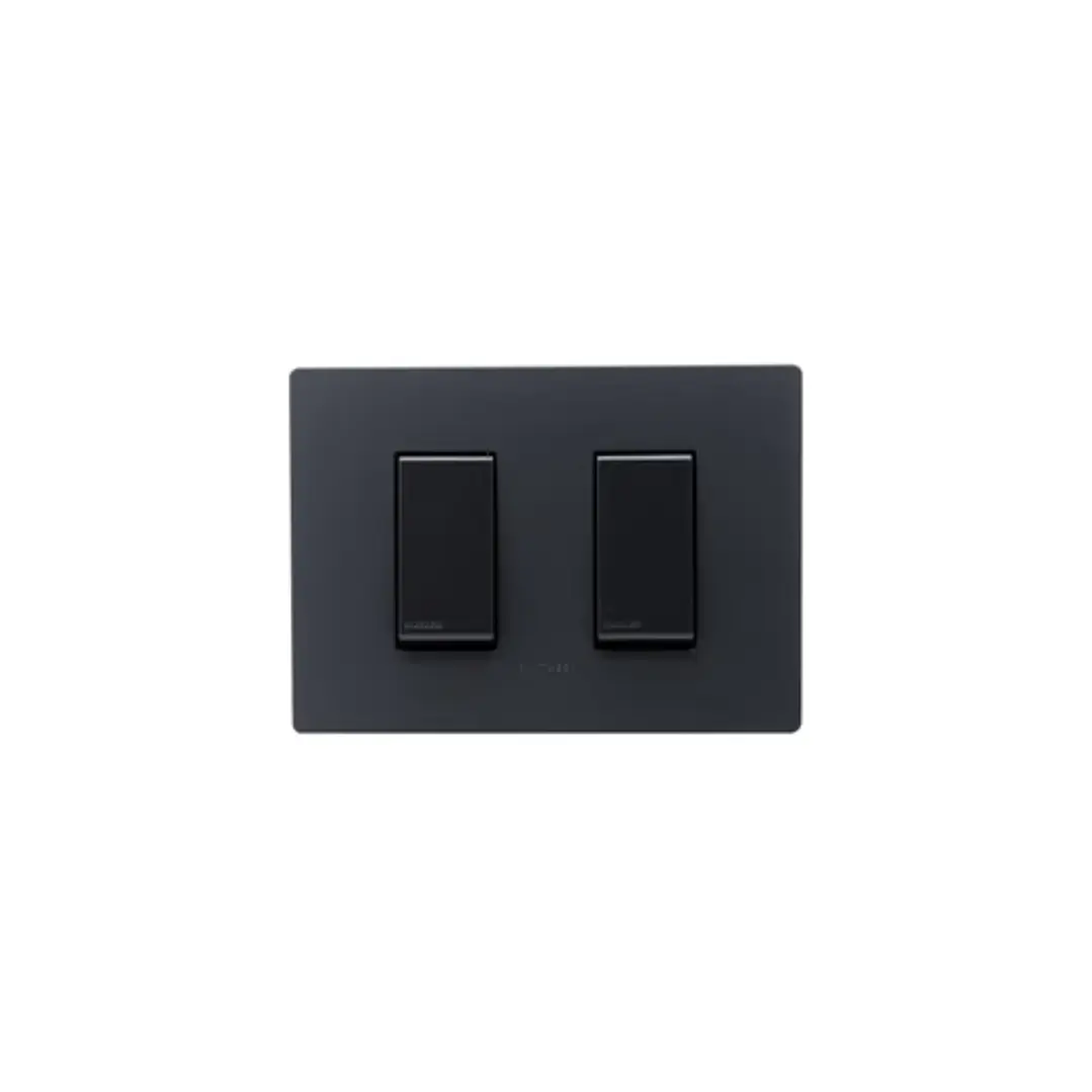 Interruptor doble 9/15 armad Noir Mate S32 1