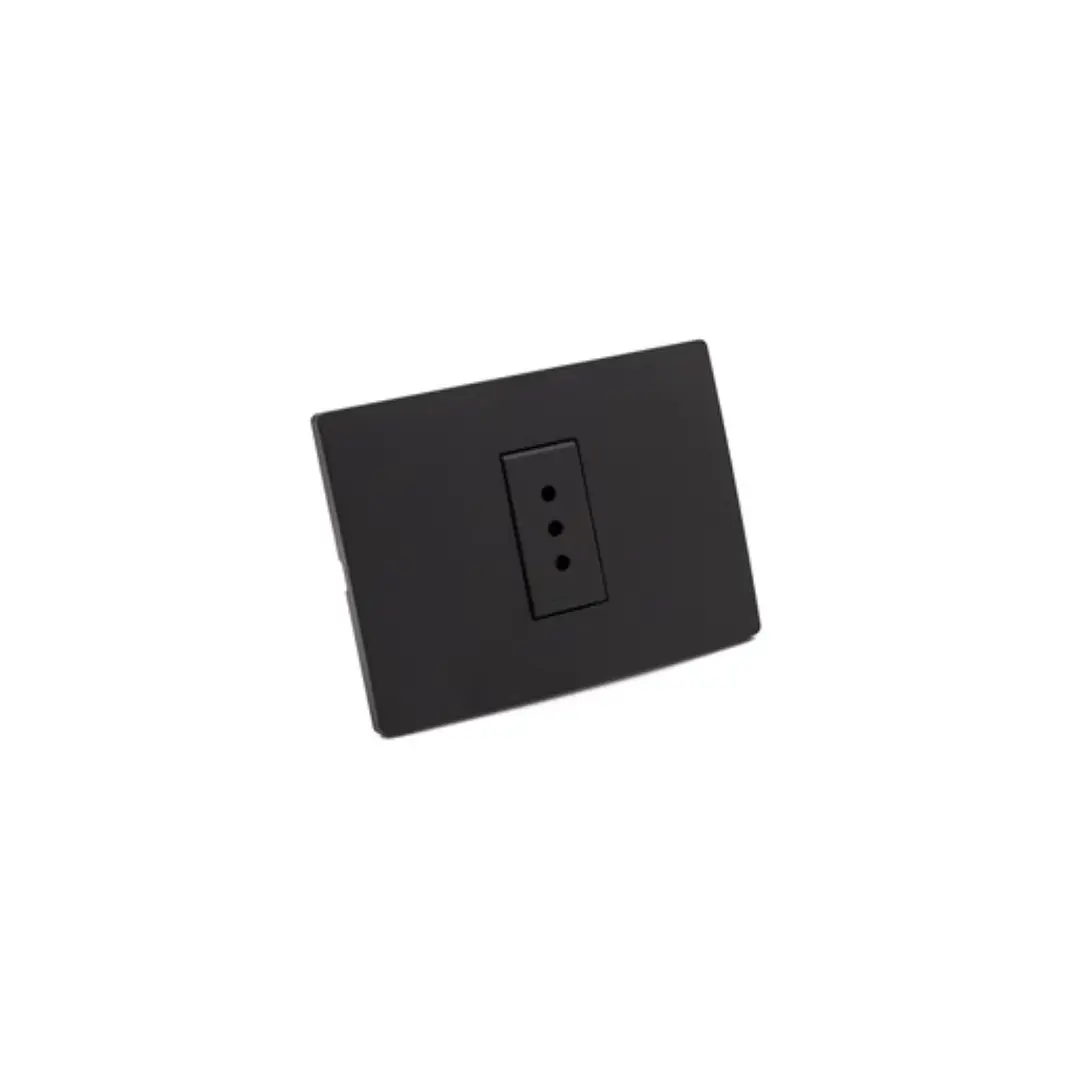 Enchufe Simple 10A Armado Noir Mate S33 2