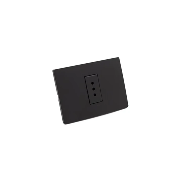 Enchufe Simple 10A Armado Noir Mate S33 2