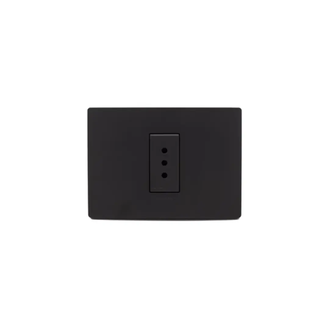 Enchufe Simple 10A Armado Noir Mate S33 1