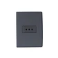 Enchufe simple 10A Armado Grey Mate S33 - Miniatura 2