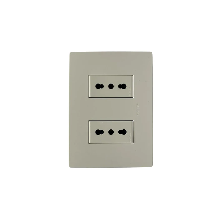 Enchufe Doble Armado 10/16A Blanco Mate S32 1