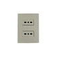 Enchufe Doble Armado 10/16A Blanco Mate S32 - Miniatura 1