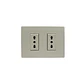 Enchufe Doble Armado 10/16A Blanco Mate S32 - Miniatura 2