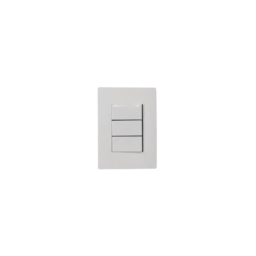 Interruptor Triple Armado 9/32 Blanco Mate S32 1