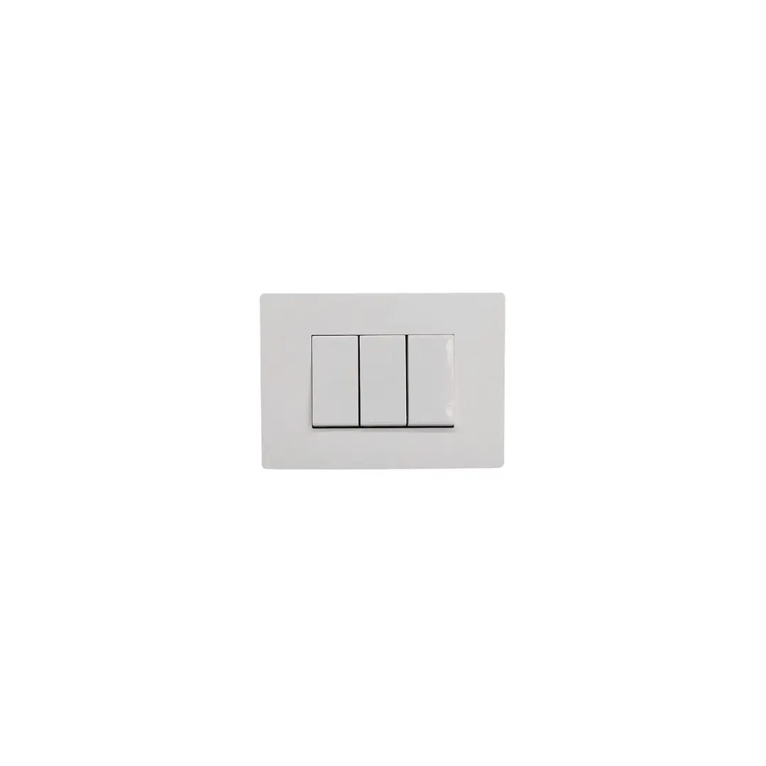 Interruptor Triple Armado 9/32 Blanco Mate S32 2