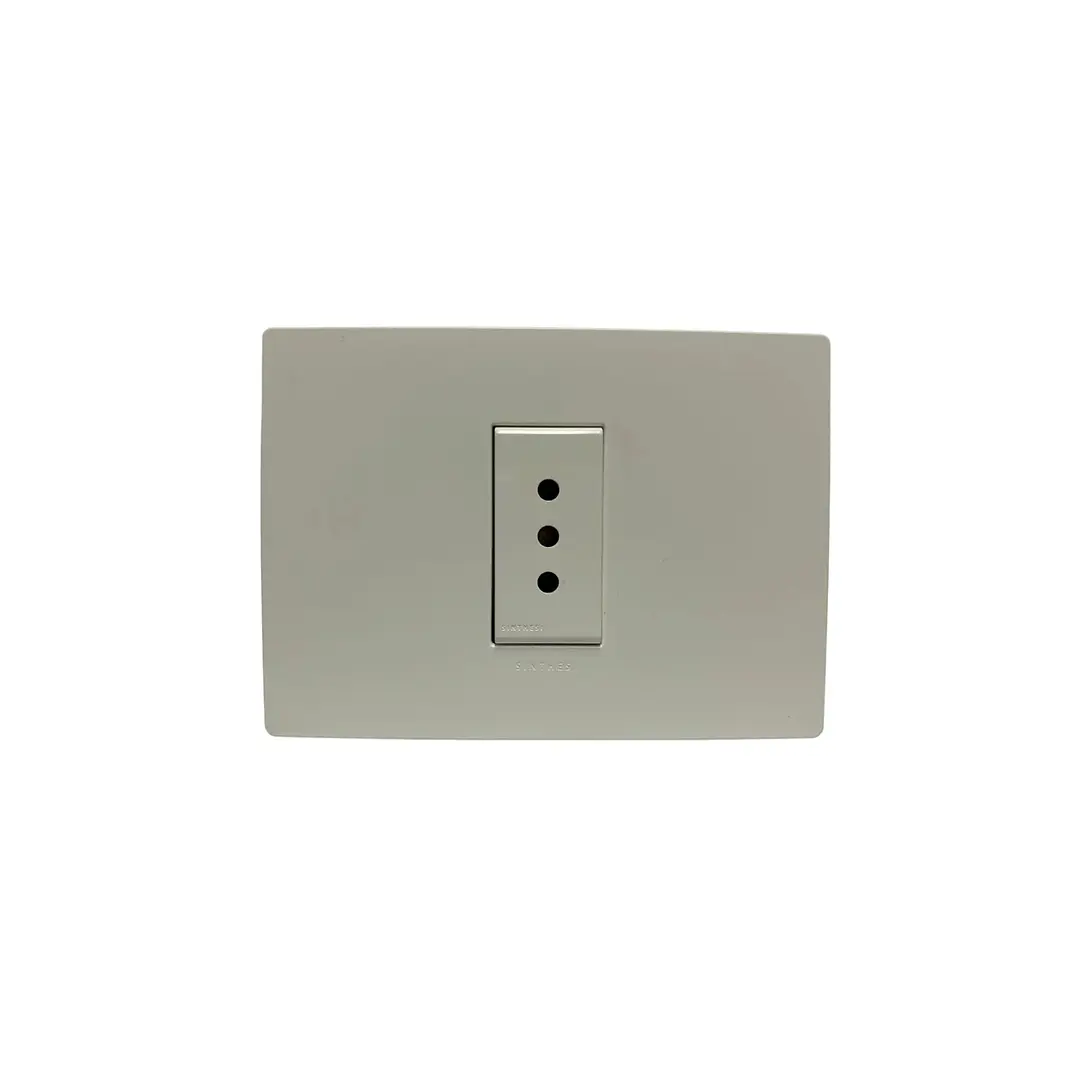 Enchufe Simple 10A Armado Blanco Mate S32 2