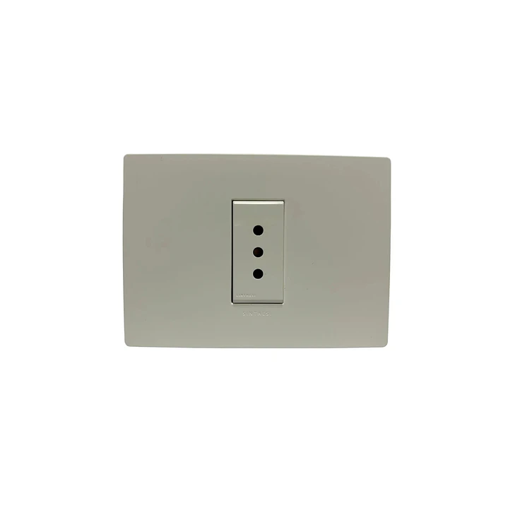 Enchufe Simple 10A Armado Blanco Mate S32 2