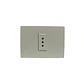 Enchufe Simple 10A Armado Blanco Mate S32 - Miniatura 2