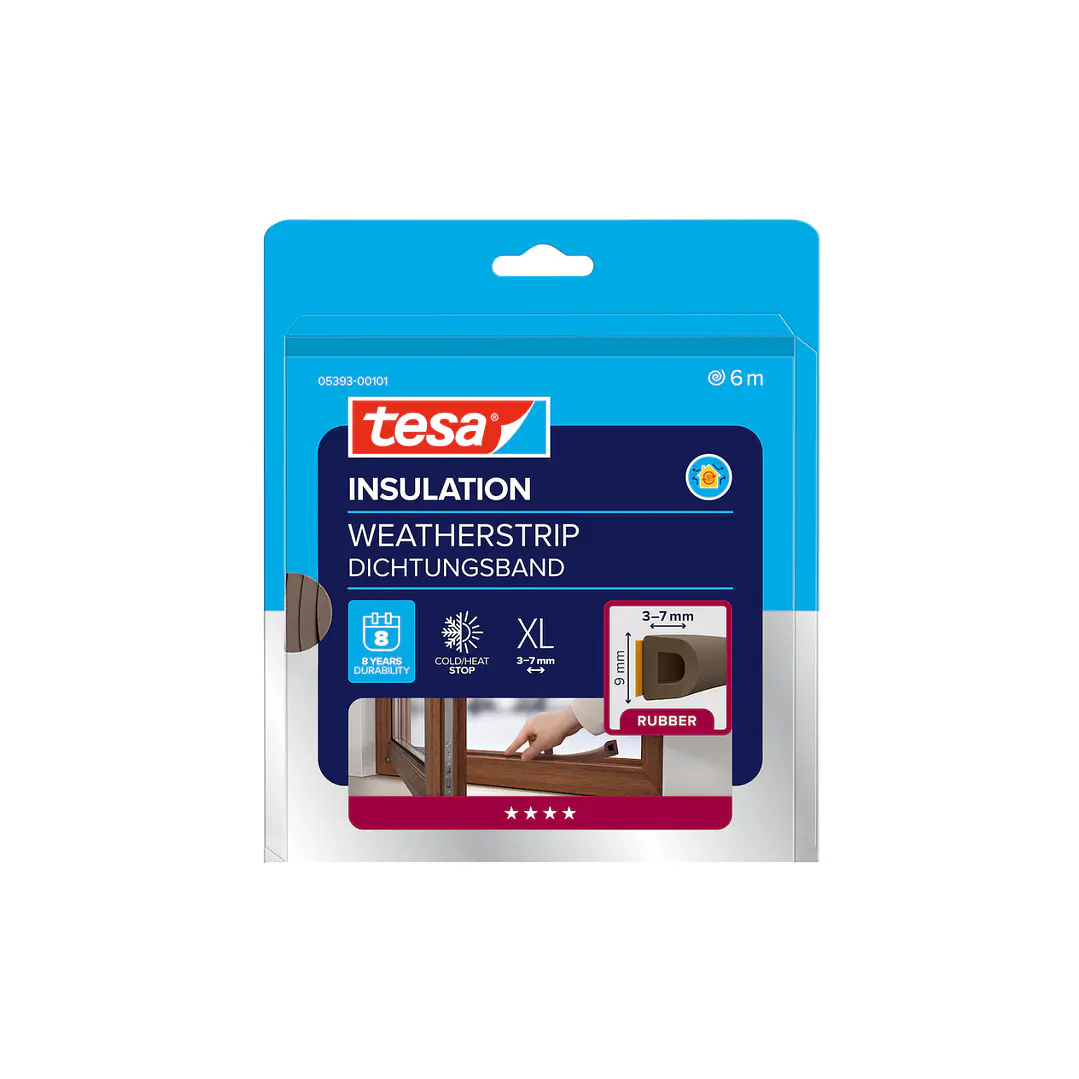 Cinta selladora Autoadhesiva Perfil D 9mm x 3 - 7 mm x 6 mt 1
