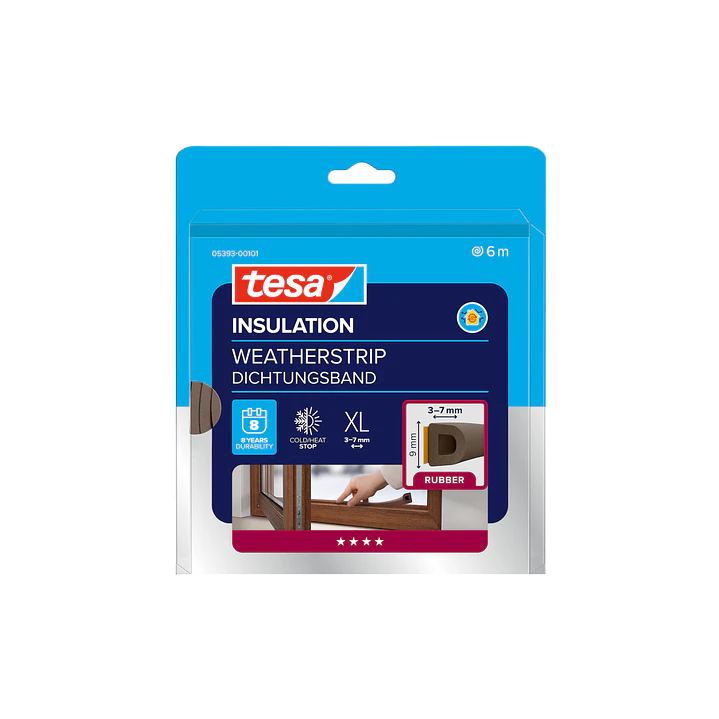 Cinta selladora Autoadhesiva Perfil D 9mm x 3 - 7 mm x 6 mt 1