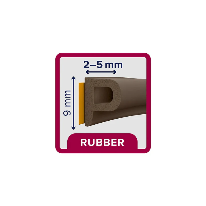 Cinta selladora Autoadhesiva Perfil P 9mm x 2 - 5 mm x 6 mt 2
