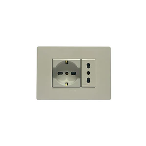 Enchufe Schuko 10/16A + Enchufe 10A Blanco Mate S32