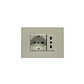 Enchufe Schuko 10/16A + Enchufe 10A Blanco Mate S32 - Miniatura 1
