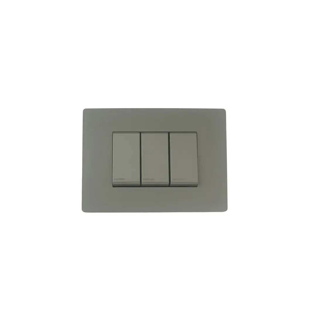 Interruptor Triple 9/32 Grey Mate S32 Sinthesi 1