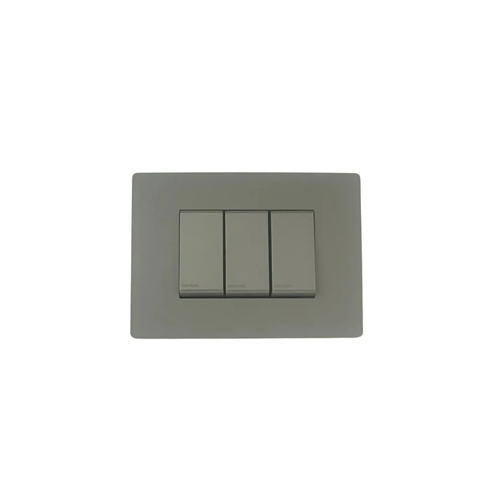 Interruptor Triple 9/32 Grey Mate S32 Sinthesi 1