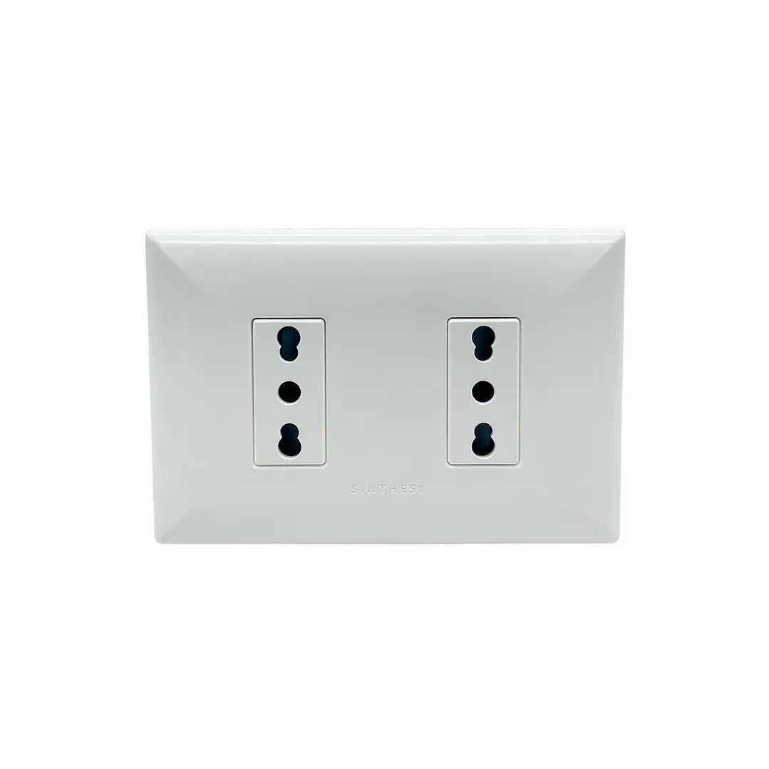 Enchufe Doble 10/16A Blanco S17 Sinthesi 1