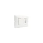 Placa Armada Interruptor 9/12 + Enchufe 10A Matix Blanco  - Miniatura 1