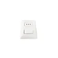 Placa Armada Interruptor 9/12 + Enchufe 10A Matix Blanco  - Miniatura 2