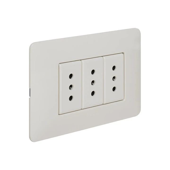 Enchufe triple 10A Matix Blanco SAM5113U3BNF 2