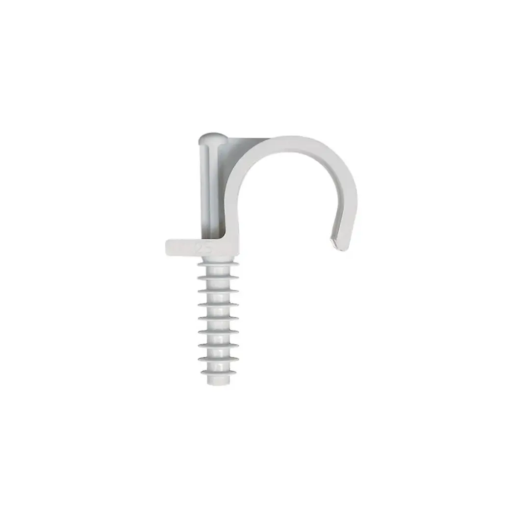 Pack 100 u Fijación para tubería Fix-Ring Sin Tornillo 25 mm 2
