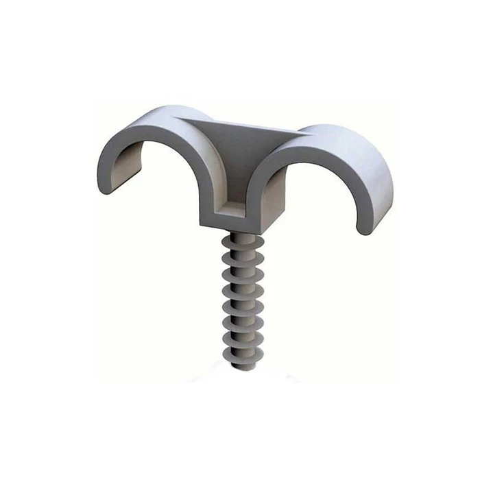 Pack 100 u Fijación P/tubería Fix-Ring Doble S/Tornillo 20mm 2