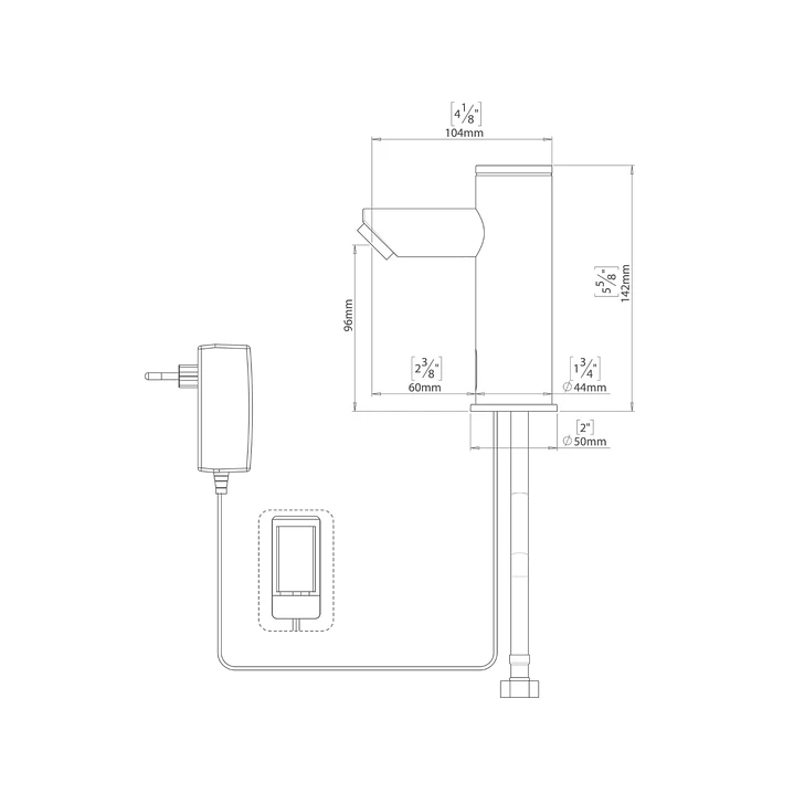 Grifería Lavamanos con Sensor Smart E Cromo Stern 235200 3