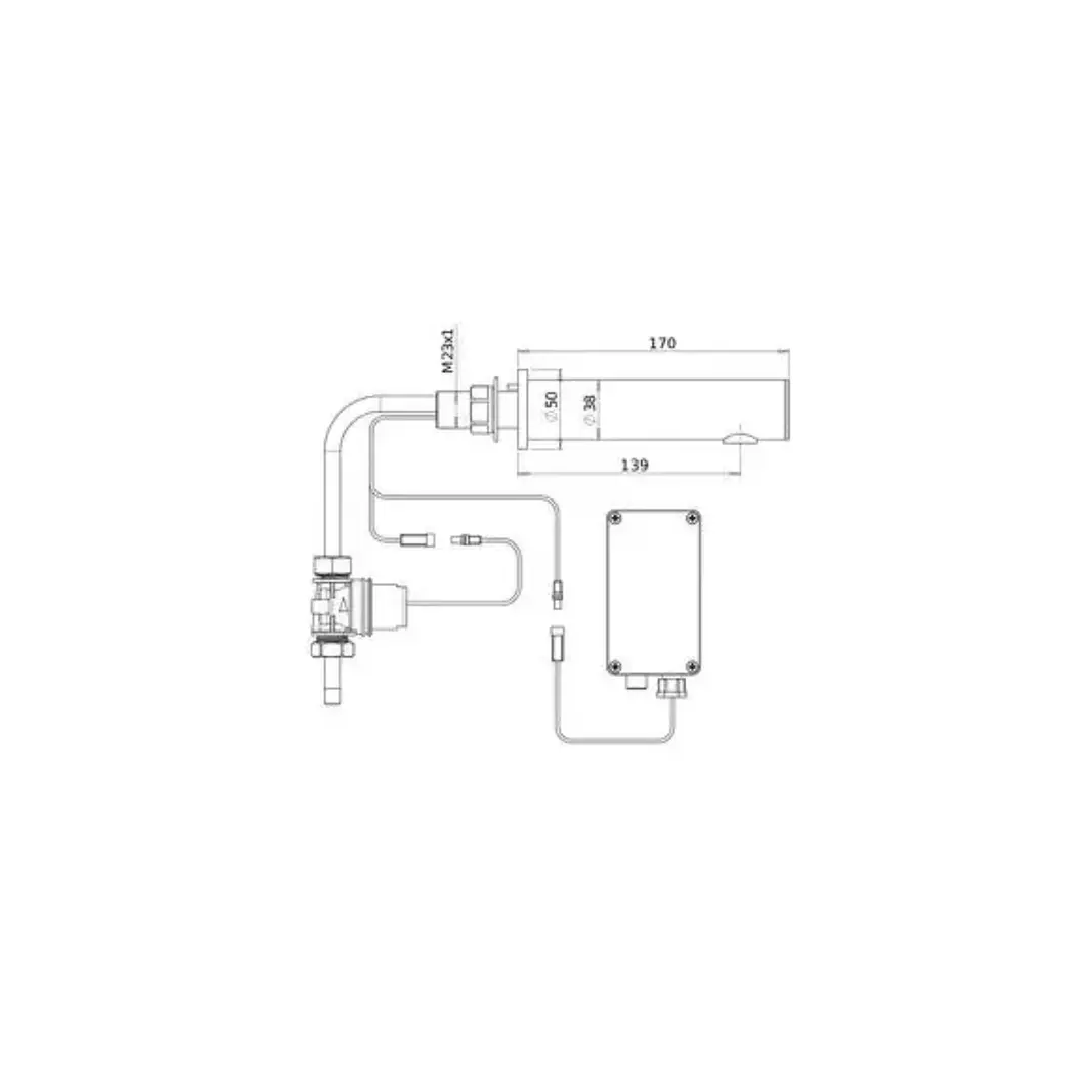 Grifería a Muro Tubular CB con Sensor Stern 350210 3