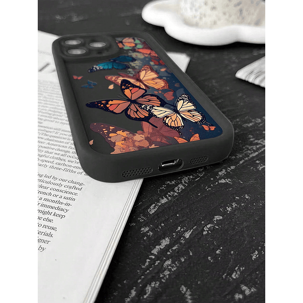 Funda de teléfono de diseño de moda con patrón de mariposa gruesa, a prueba de golpes 4