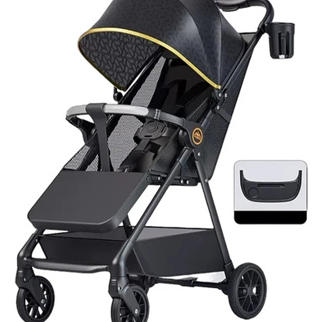 Coche De Bebé Reclinable Con Bandeja Frontal Y Portavaso 14