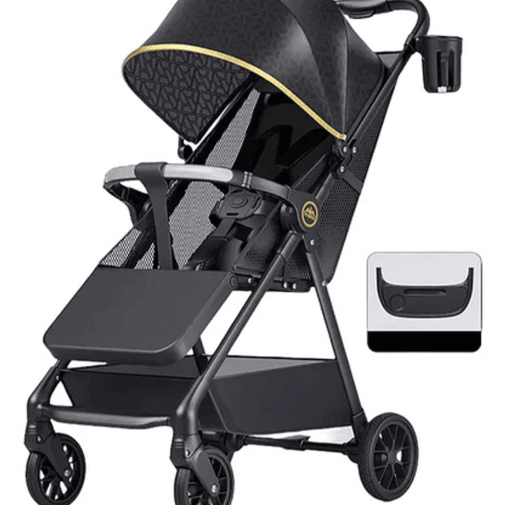 Coche De Bebé Reclinable Con Bandeja Frontal Y Portavaso 14