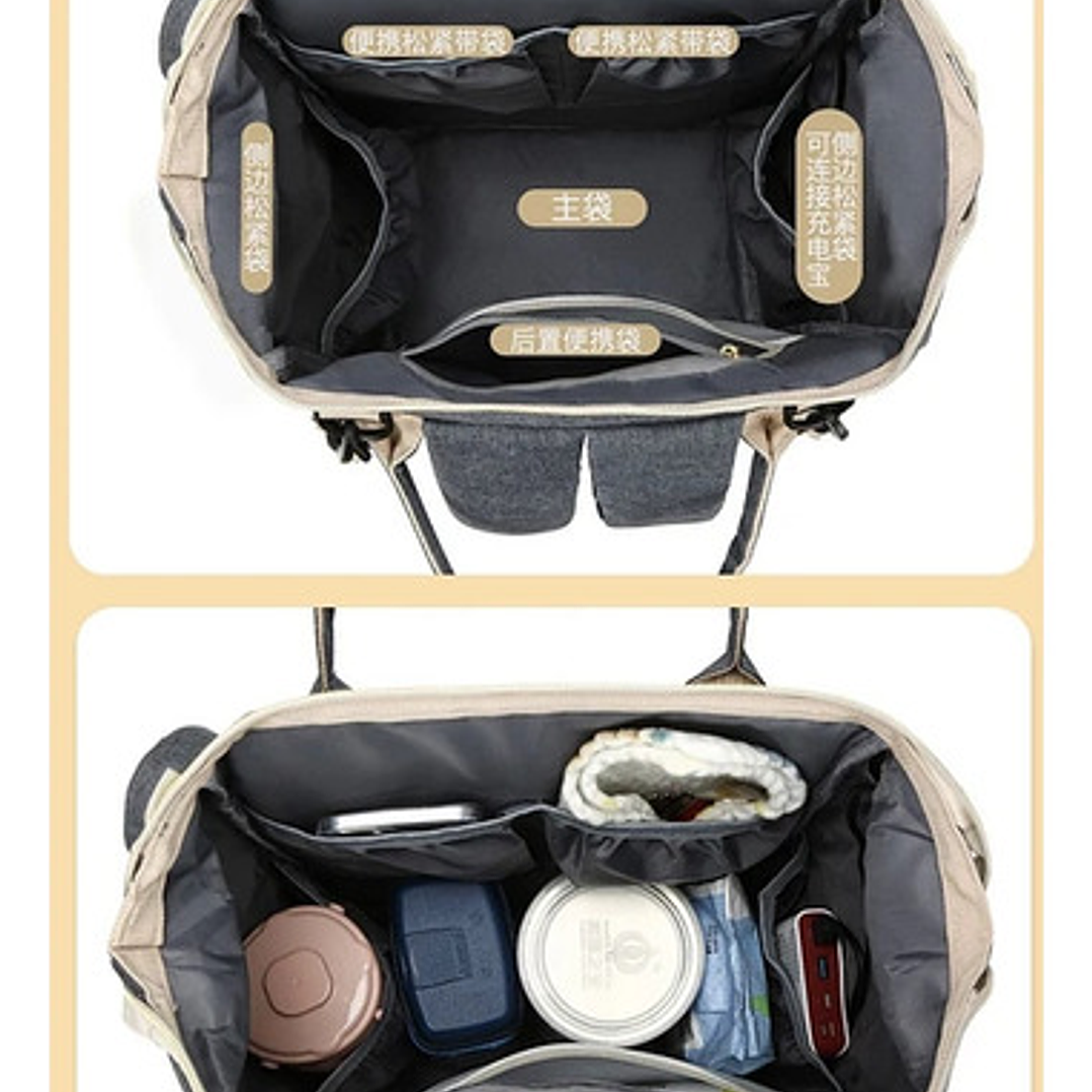 Mochila Maternal Impermeable  17 Bolsillos Y Puerto Usb 15