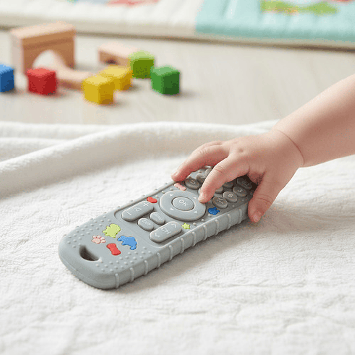 Mordedor Silicona Bebé Diseño Control Remoto  Libre De Bpa 6