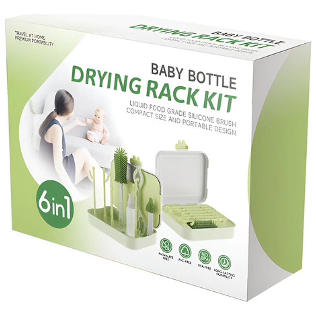 Secador De Mamaderas + Kit De Cepillos De Limpieza 7