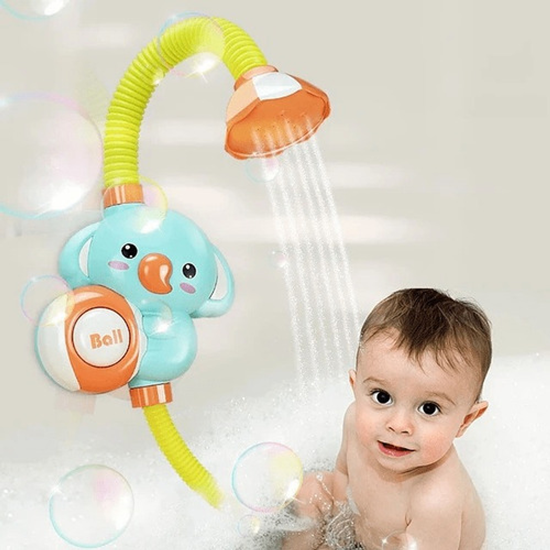 Regadera De Baño Para Bebe Juguete Ducha Tina Elefante Colorido 6