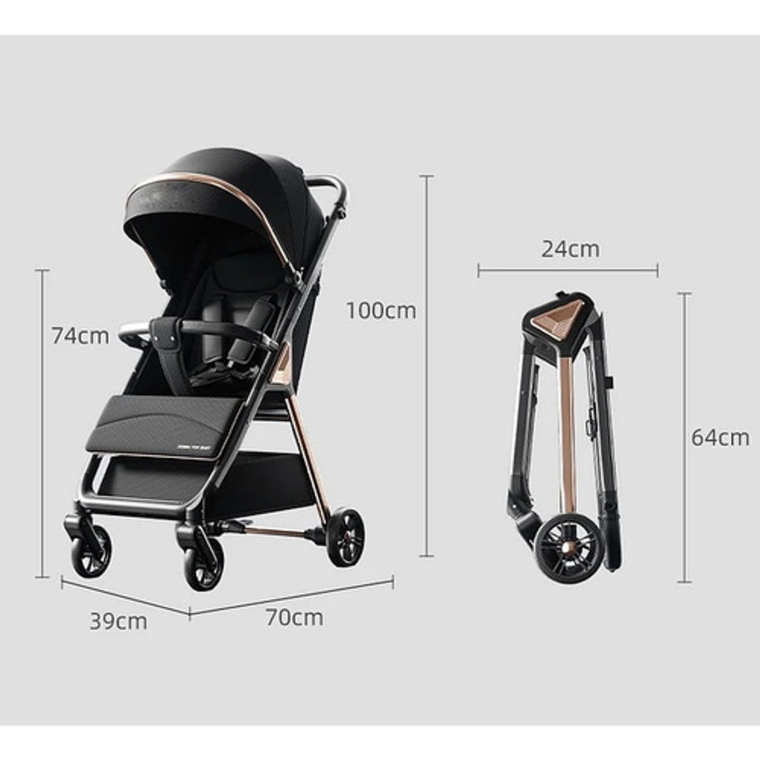 Coche De Paseo Premium Reclinable Y Plegable 3