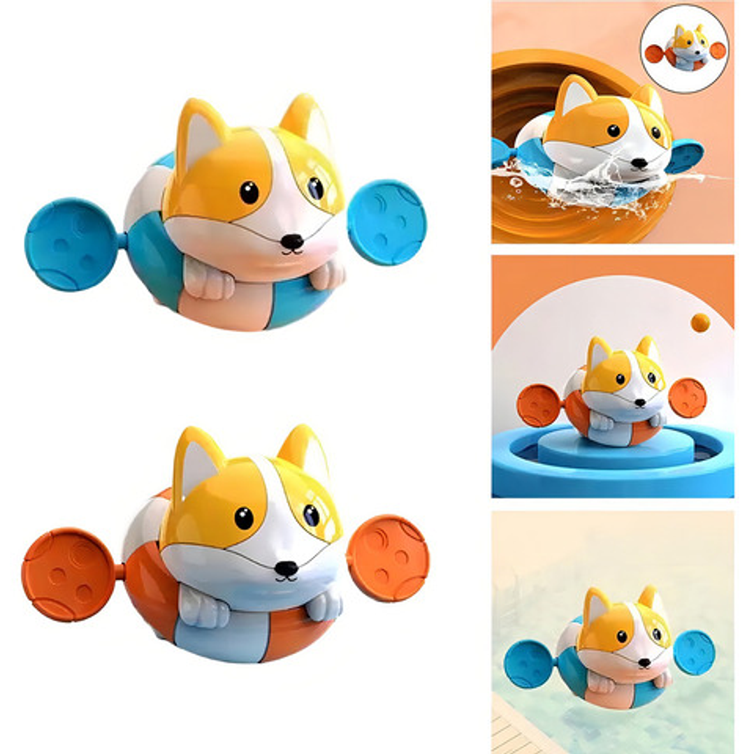 Juguete Para Agua Perro A Cuerda Bebes Y Niños Color Naranjo 1