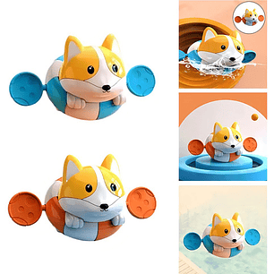 Juguete Para Agua Perro A Cuerda Bebes Y Niños Color Naranjo