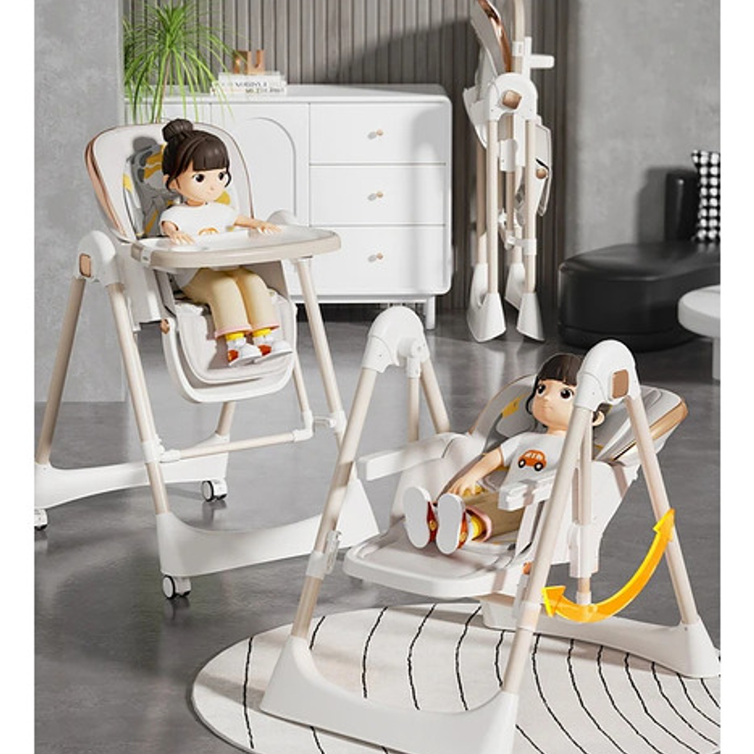 Silla De Comer Infantil Ajustable Con Modo Balanceo 3