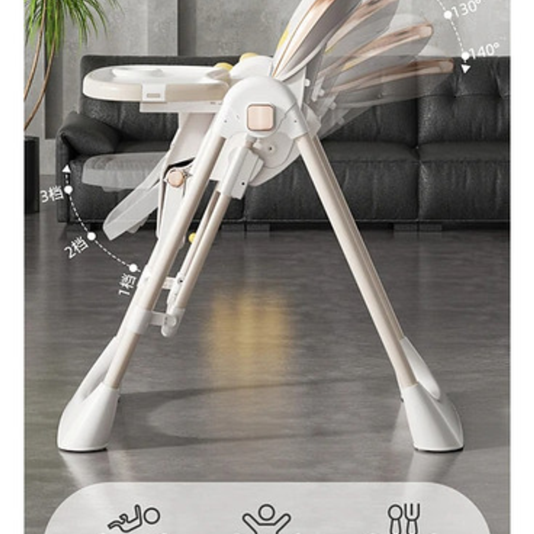Silla De Comer Infantil Ajustable Con Modo Balanceo 5