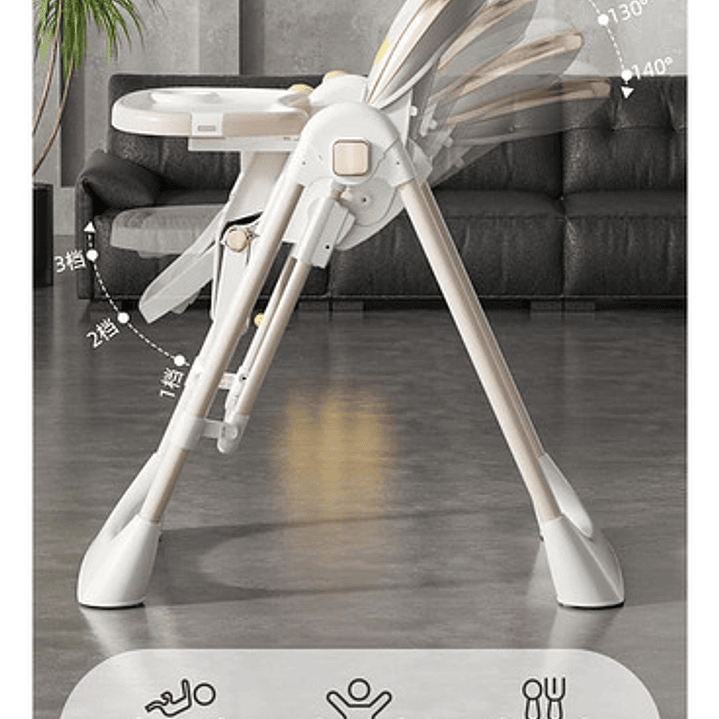 Silla De Comer Infantil Ajustable Con Modo Balanceo 5
