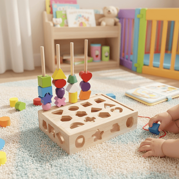 Juguete Juego Educativo Caja Madera Rompecabezas Didáctico 2