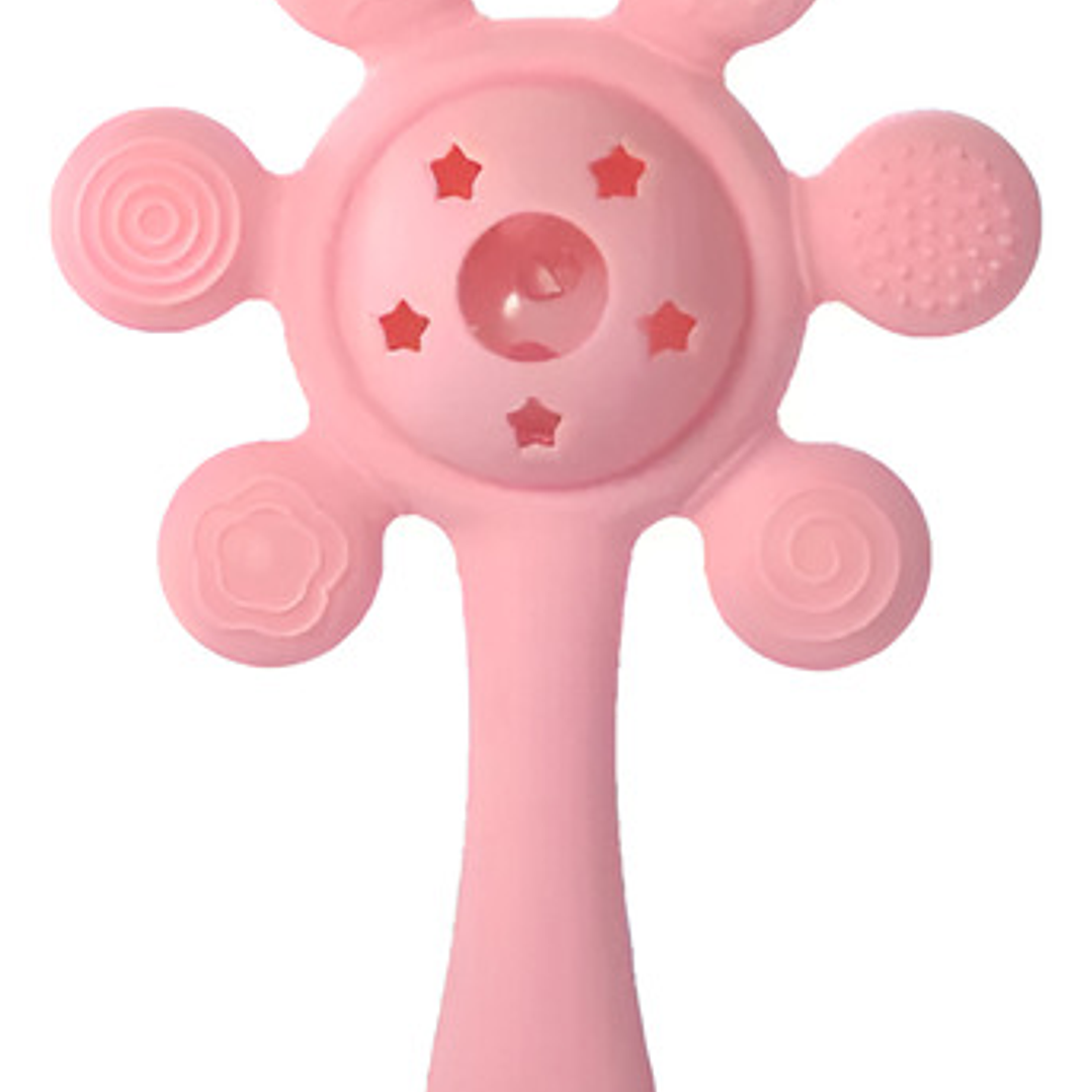 Mordedor Sonajero De Silicona Para Bebes Cascabel 5