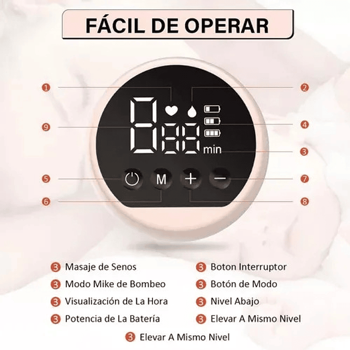 Extractor De Leche Suave Y Silencioso 180ml Inalámbrico Rosa 4