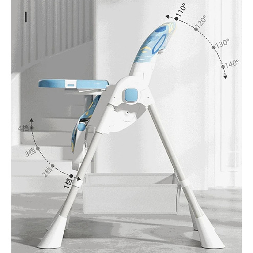 Silla Comedor Bebé Con Altura Ajustable Y Canastillo 3