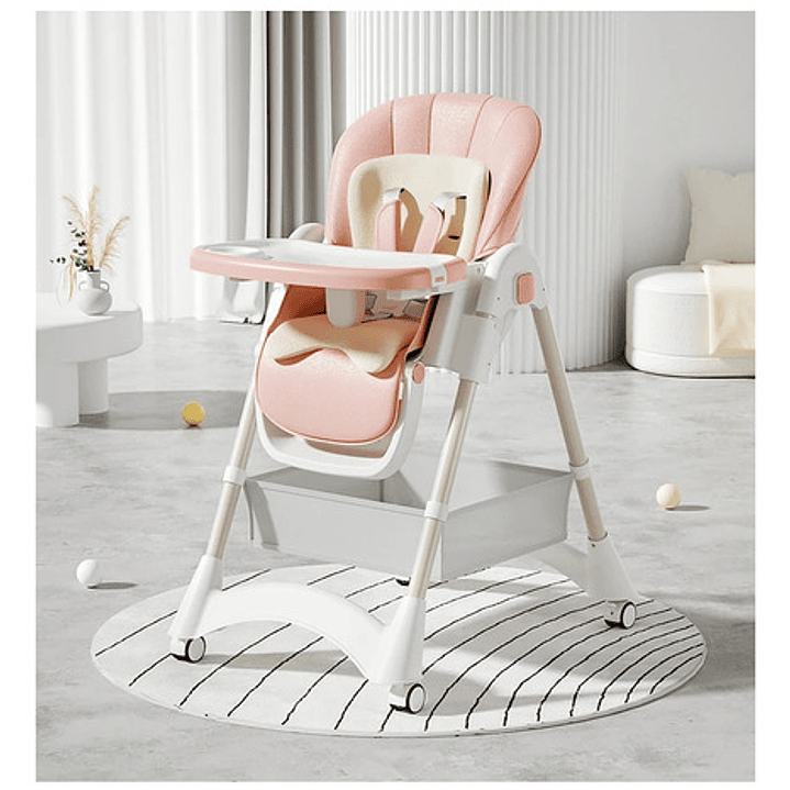 Silla Comedor Bebé Con Altura Ajustable Y Canastillo 11