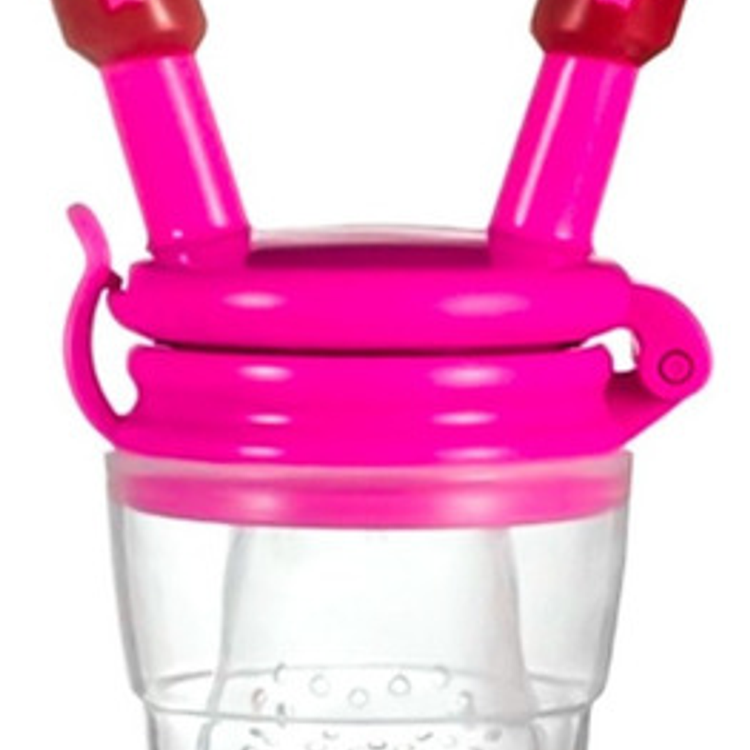 Chupete Mordedor De Silicona Rosa Con Forma De Mordedor Para Frutas 3