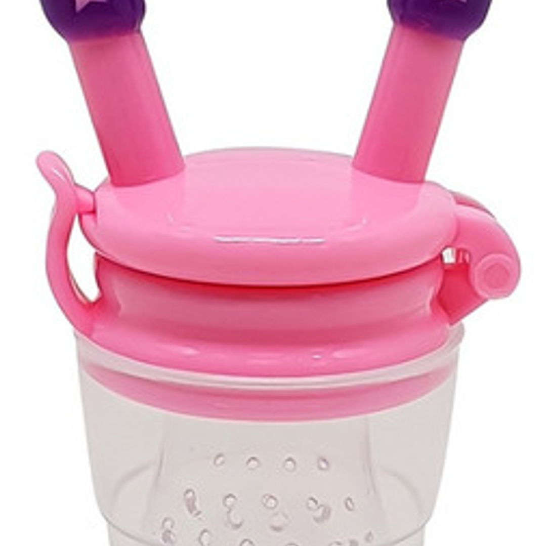 Chupete Mordedor De Silicona Rosa Con Forma De Mordedor Para Frutas 4